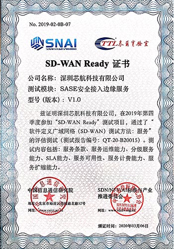 Core Navigation Technology Passed The Authoritative Test And Obtained The Sd Wan Ready Certificate