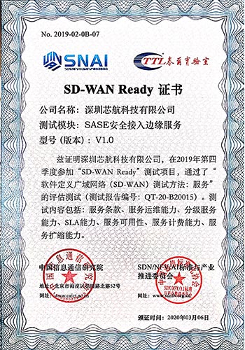 Core Navigation Technology Passed The Authoritative Test And Obtained The Sd Wan Ready Certificate